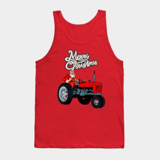 Santa On  tractor Tank Top